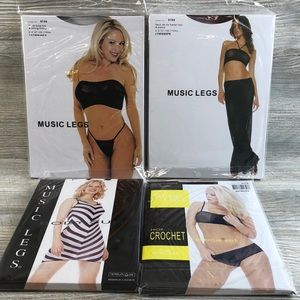 Music Legs Lingerie Lot of 4 outfits